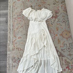 Show Me Your Mumu ivory ruffle crop and skirt set